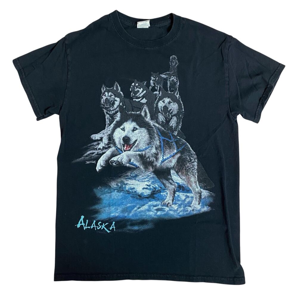 Vintage Alaska Husky Dogs Tee Shirt Small 2000s - Picture 1 of 4